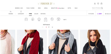 Forever21 style finder - attribute selection