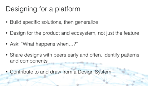 Designing for a platform
