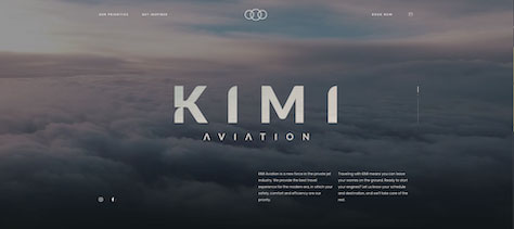 KIMI Aviation’s engaging Web site