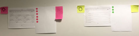 Side-by-side iterations with participants' votes and feedback